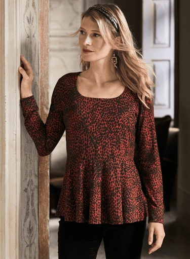 Serengeti Peplum Top