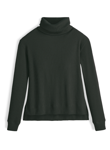 Waffle Cowl Neck Top