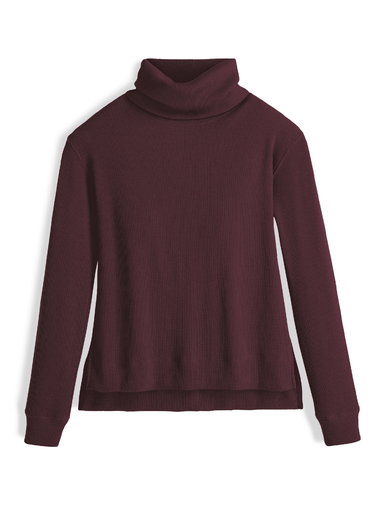 Rollkragenpullover mit Waffelmuster