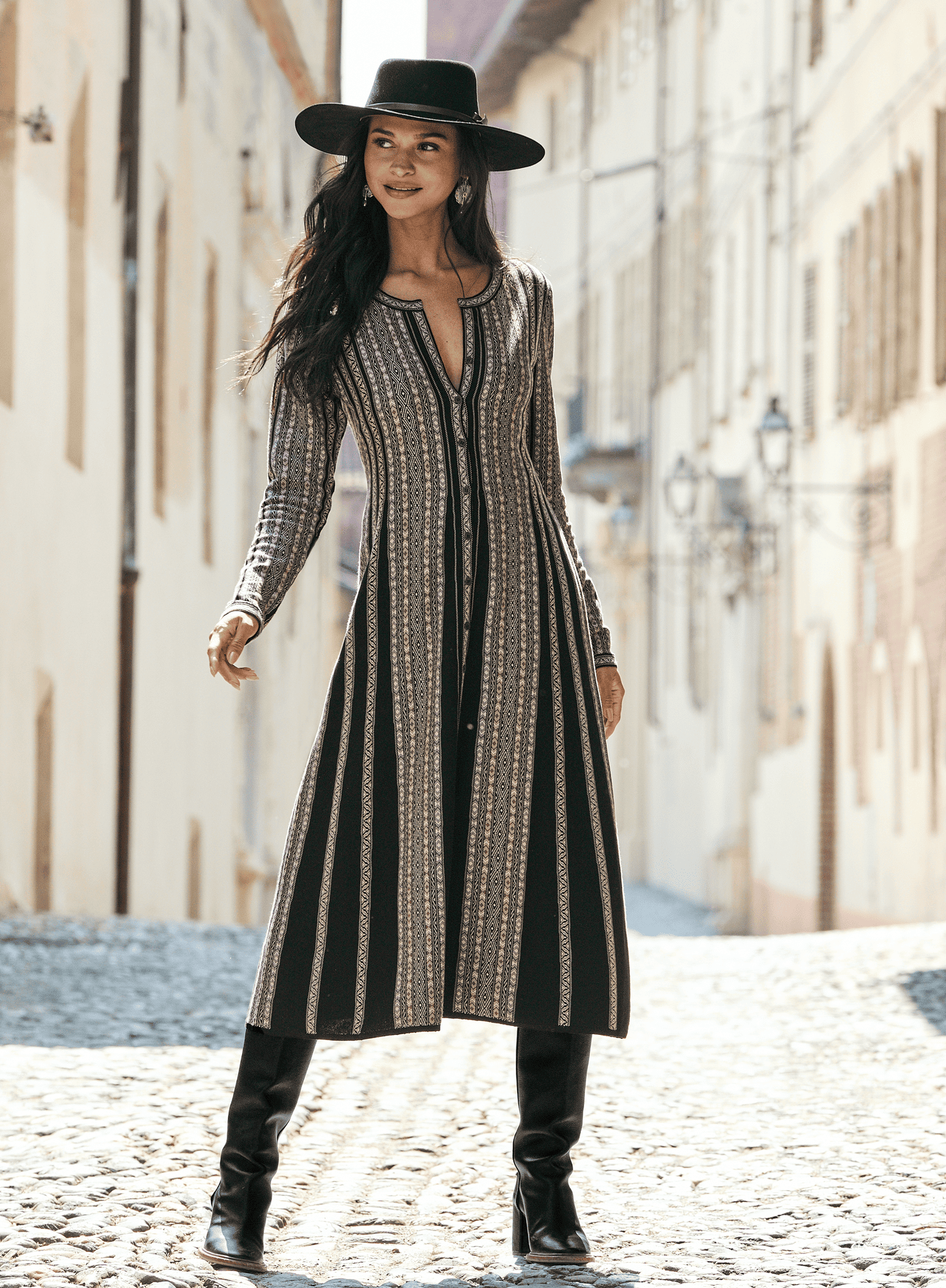 Engineered Knit Coat-Dress Black / S Engineered Knit Coat-Dress Black / S