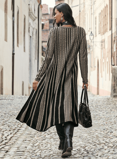 Engineered Knit Coat-Dress