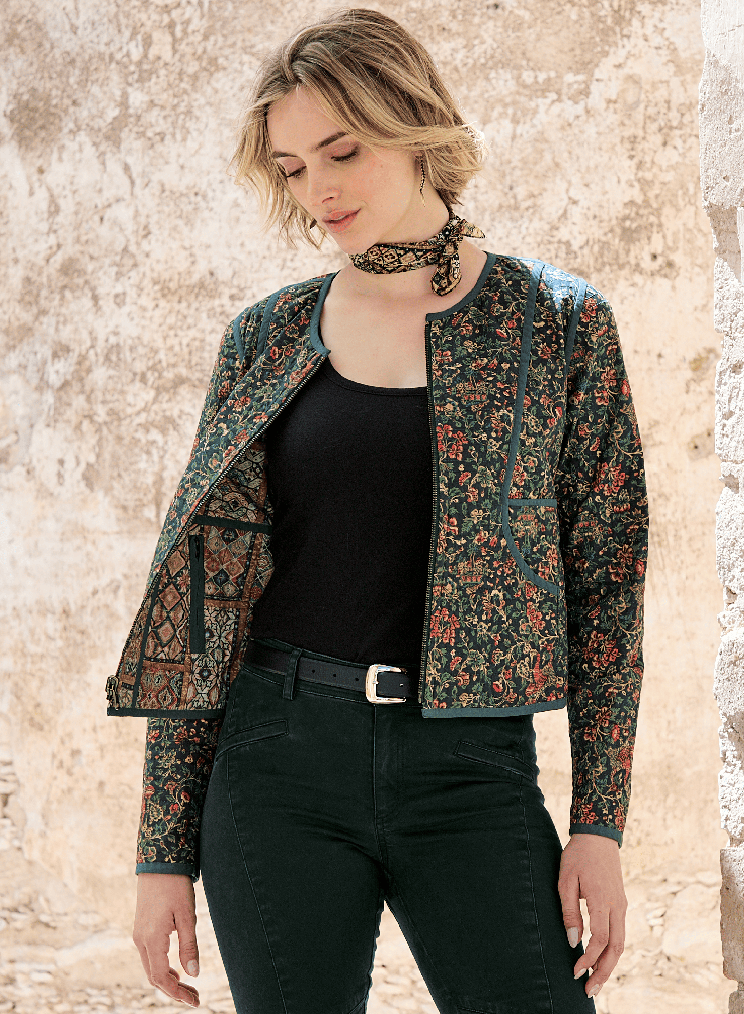 Tesserae Quilted Reversible Jacket – Peruvian Connection Tesserae Quilted Reversible Jacket – Peruvian Connection