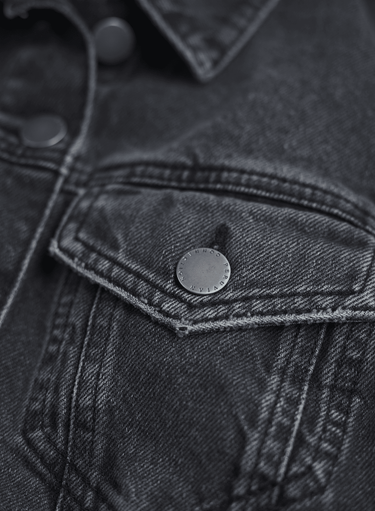 Graphitfarbene Casey-Jeansjacke