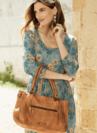 Tasche aus verwittertem Leder