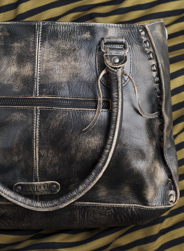 Distressed Leather Satchel