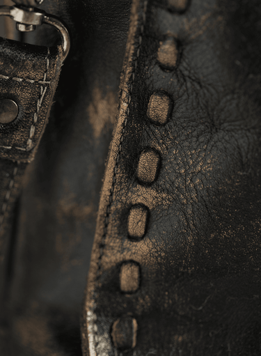 Distressed Leather Satchel