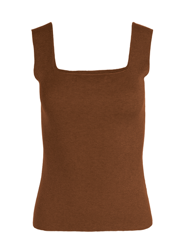 Top mit eckigem Halsausschnitt