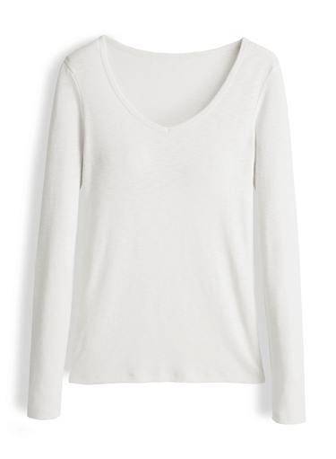 Textured V-Neck Tee