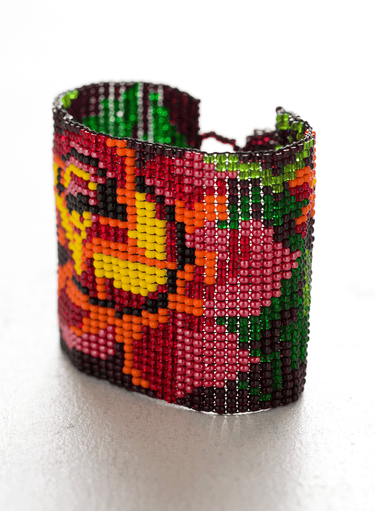 Rose Beaded Cuff