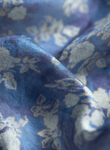Dappled Floral Silk Bandana