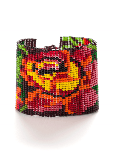 Rose Beaded Cuff