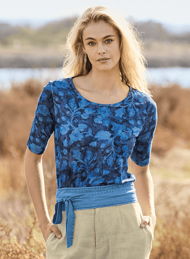 Indigo Chintz Tee
