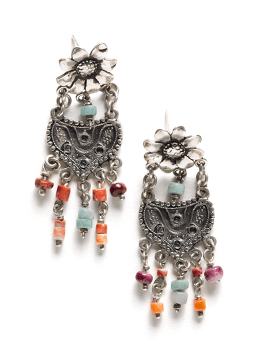 Flower Basket Earrings