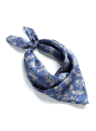 Dappled Floral Silk Bandana