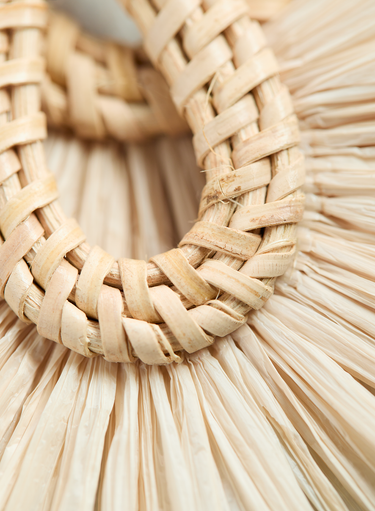 Rattan Fan Earrings