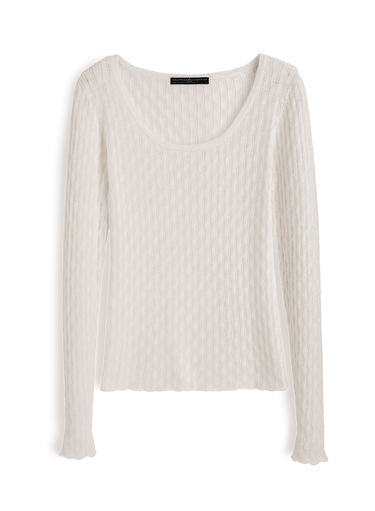 Bänderspitzen-Pullover