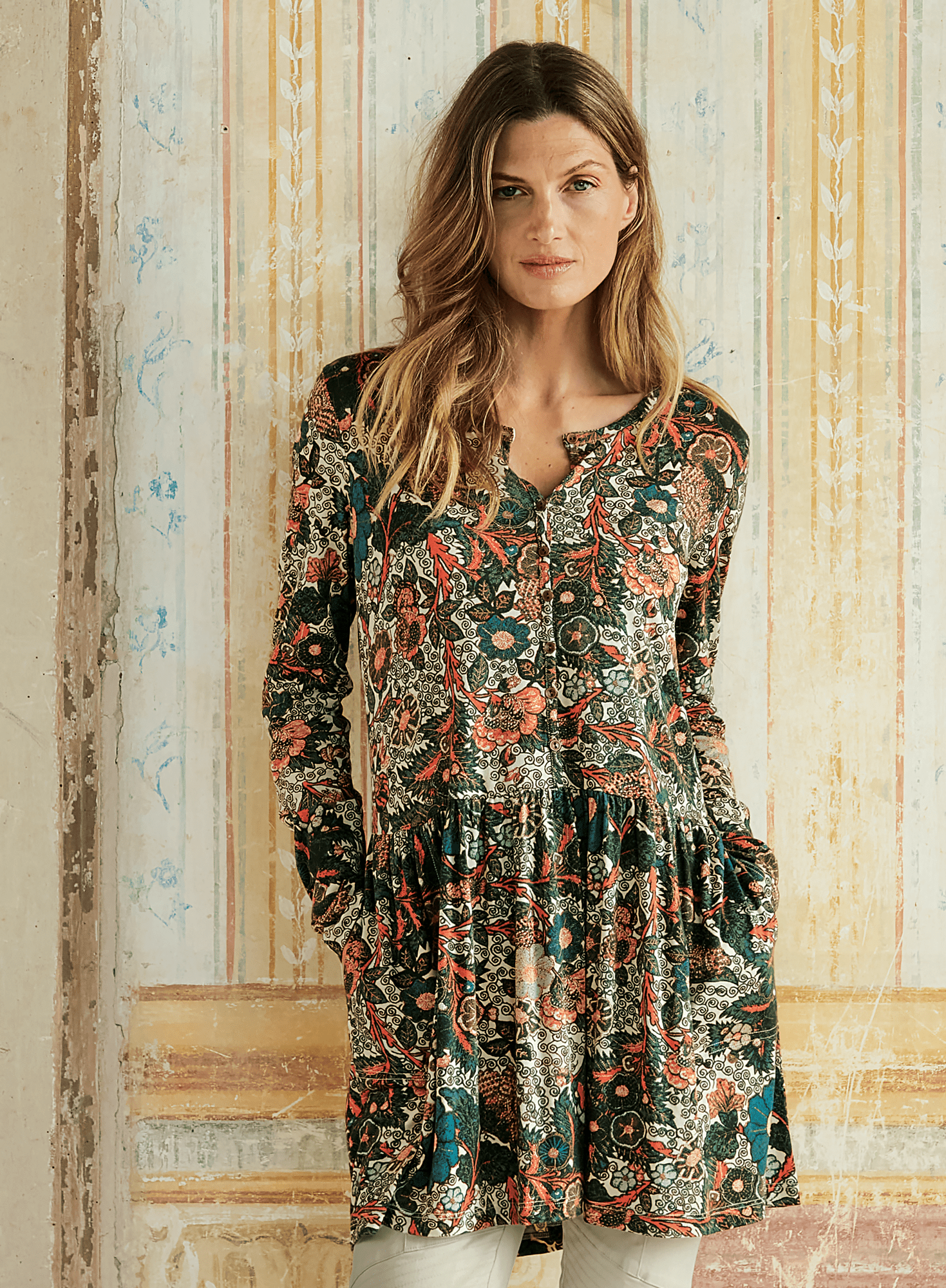 Tangier Floral Tunic – Peruvian Connection Tangier Floral Tunic – Peruvian Connection