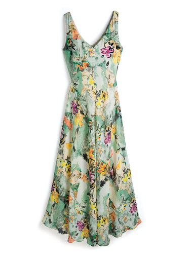 Tahitian Flowers Maxi-Dress