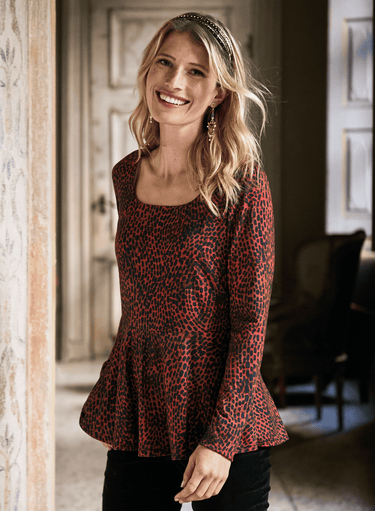 Serengeti Peplum Top