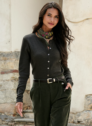 Waffle Buttoning Top