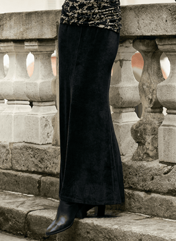 Velour A-Line Skirt