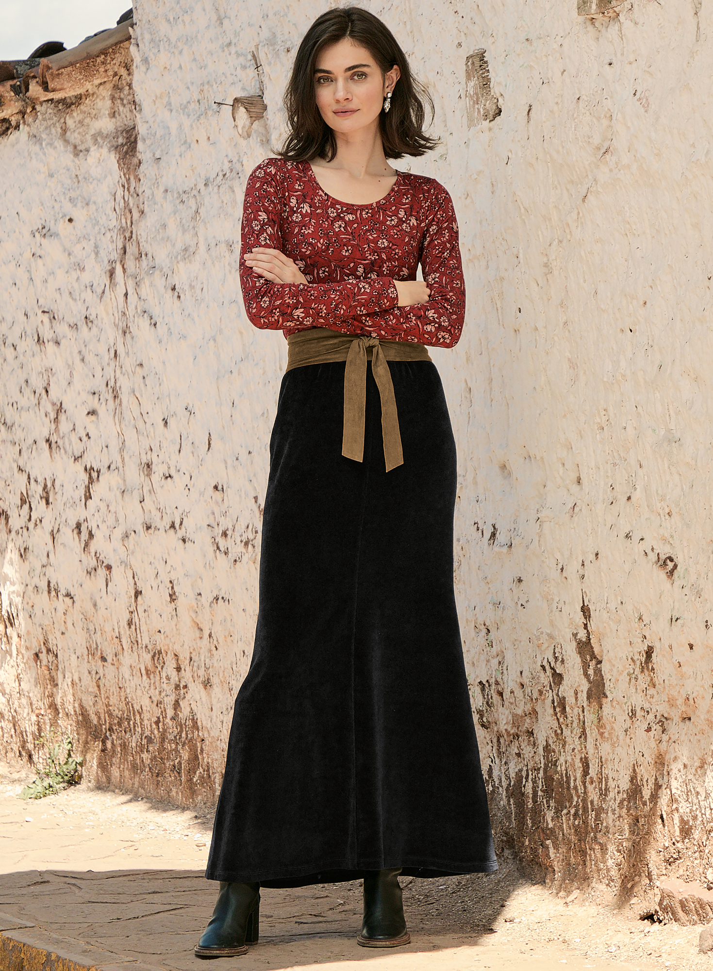 Velour A-Line Skirt – Peruvian Connection Velour A-Line Skirt – Peruvian Connection