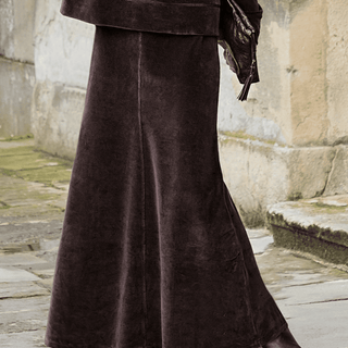 Velour A-Line Skirt