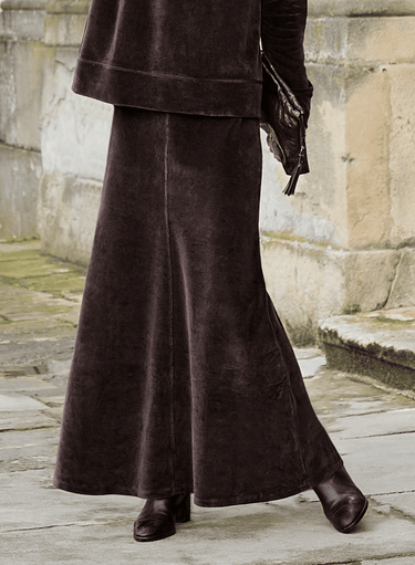 Velour A-Line Skirt