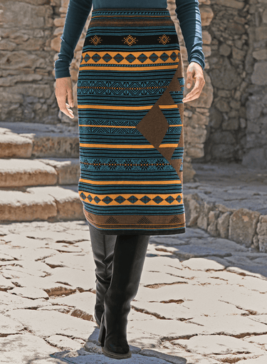Mandarin Stripe Skirt