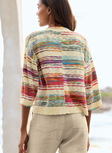 Chromatic Stripe Cardigan