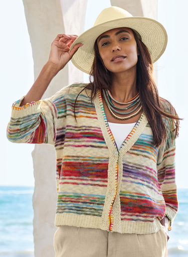 Chromatic Stripe Cardigan