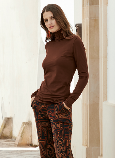 Pullover mit extrahohem Rollkragen