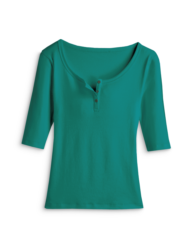 Rib Knit Henley – Peruvian Connection