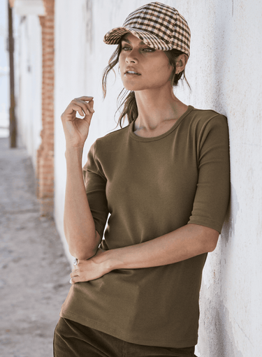 Pima Rib Knit Crew