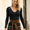 Pima Rib Knit V-Neck
