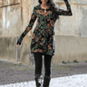 Stencil Flower Thermal Tunic