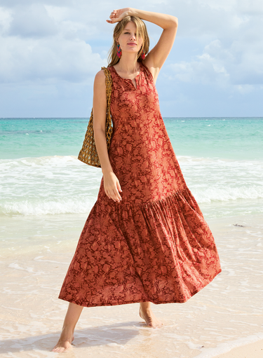 Peruvian Connection Candelaria Women’s Pima Cotton Jersey Floral Maxi Dress Fresco Red M Peruvian Connection Candelaria Women’s Pima Cotton Jersey Floral Maxi Dress Fresco Red M
