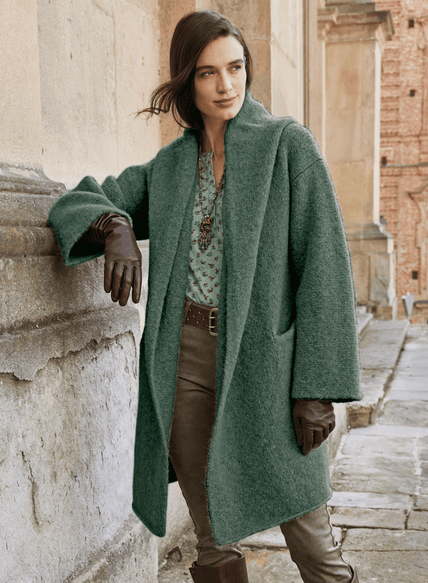 Kotzebue Blanket Coat — Rosemary — rosemary alpaca by Peruvian Connection