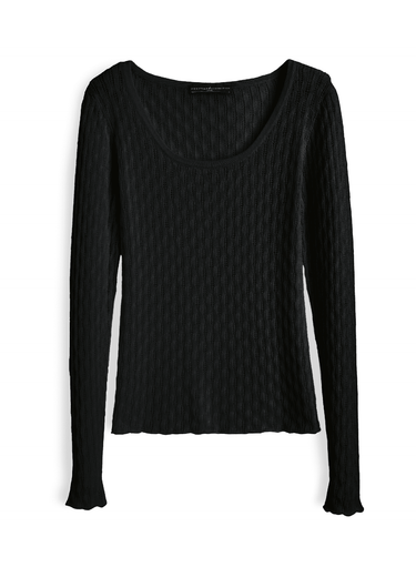 Bänderspitzen-Pullover