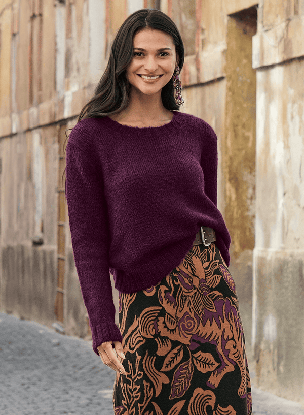 Colby Pullover — Malbec — malbec alpaca by Peruvian Connection