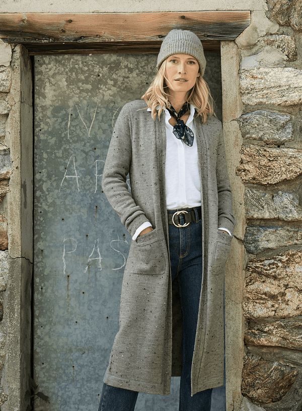 Portsalon Cardigan — pebble baby alpaca by Peruvian Connection