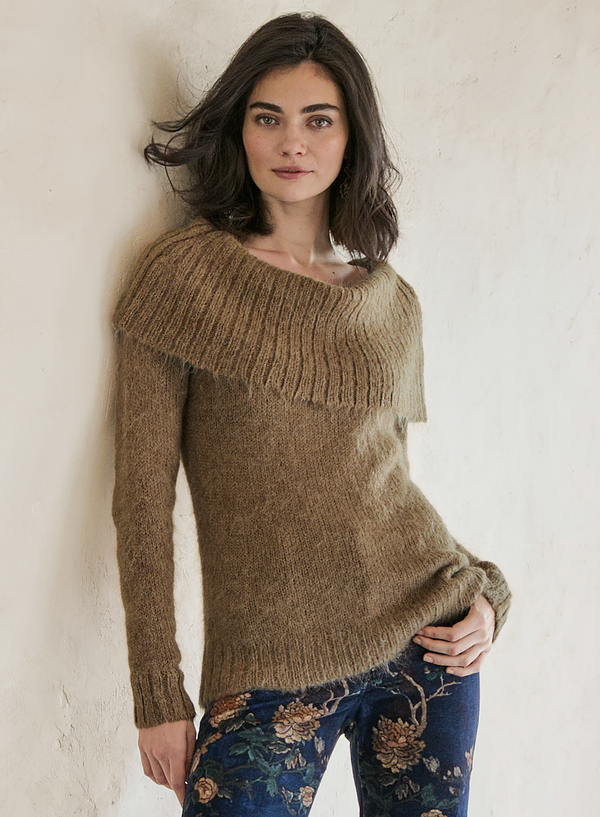 Alegre Cowl Neck — camel alpaca by Peruvian Connection