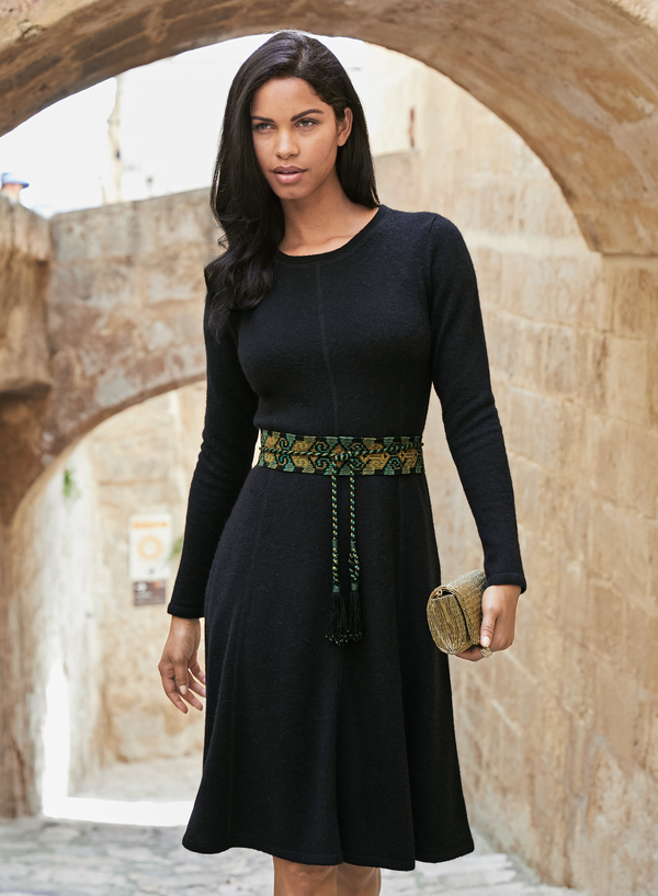 Emma Dress — Black — black royal alpaca by Peruvian Connection