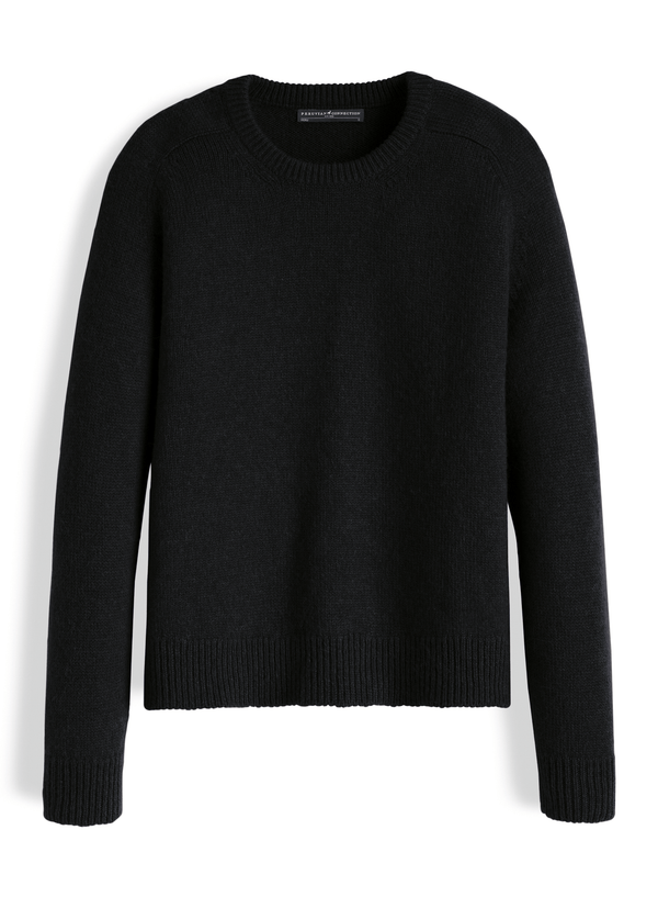 Luxe Alpaca Sweatshirt — Black — black royal alpaca by Peruvian Connection