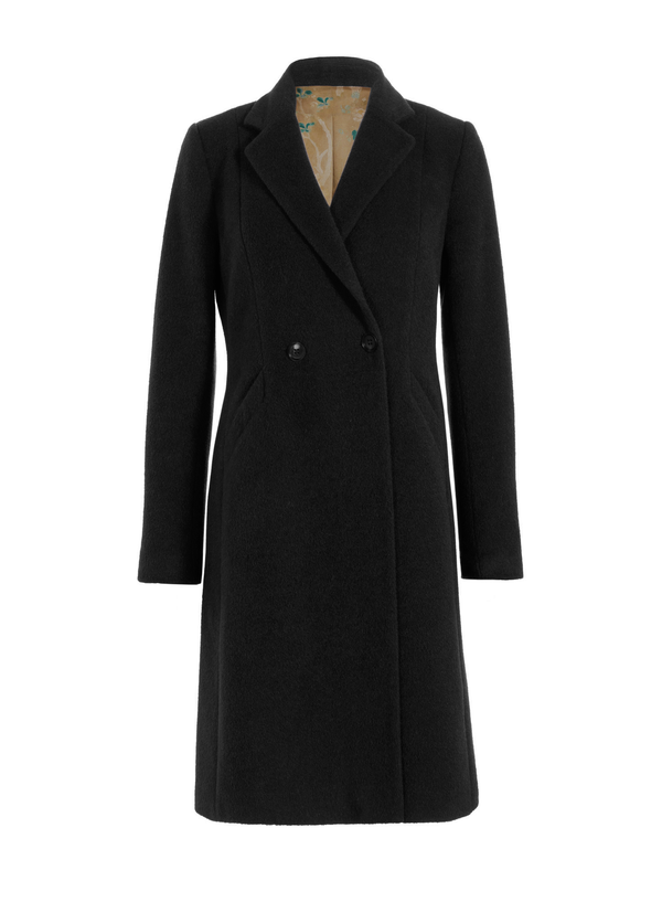 Marlborough Coat — black baby alpaca by Peruvian Connection