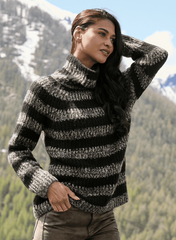 Turin Pullover — black alpaca by Peruvian Connection