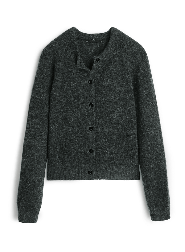 Marlowe Cardigan — Charcoal — charcoal baby alpaca by Peruvian Connection