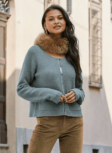 Alpaca Fur Pull-Through Scarf