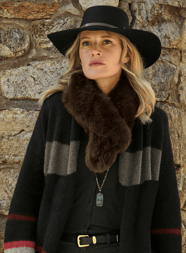 Alpaca Fur Pull-Through Scarf