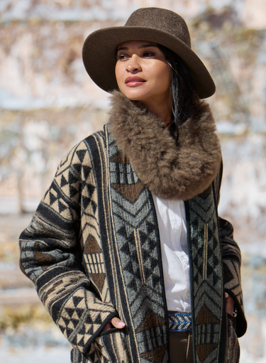 Alpaca Fur Pull-Through Scarf
